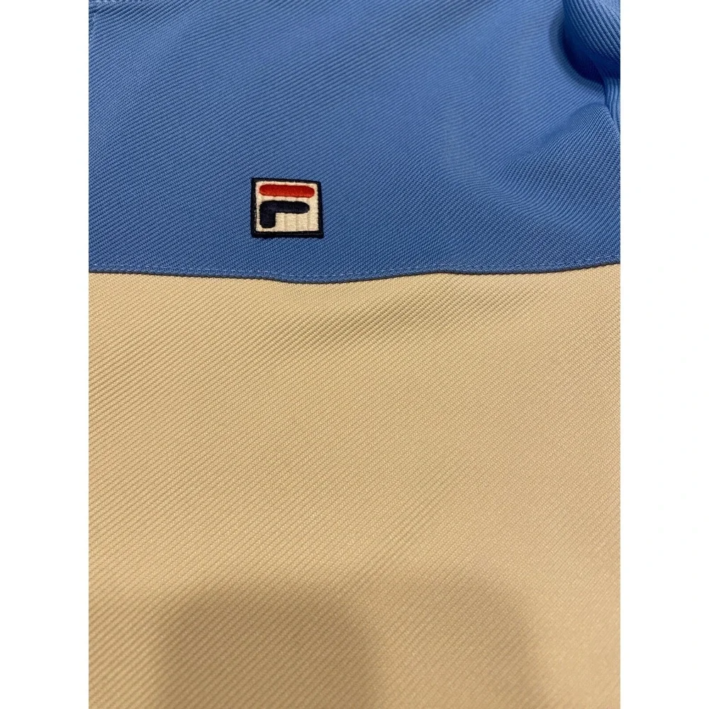 Men's Fila‎ Tiebreaker Jacket XL Blue/ Cream Zip Up